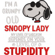 Funny Grumpy Old Nosey Dog Lady